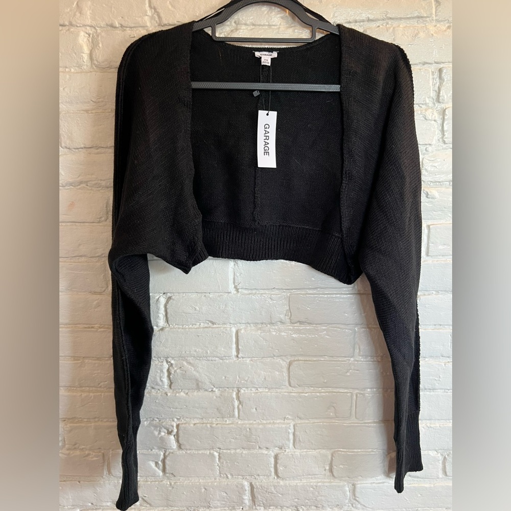 Black Loose Shrug Cardigan